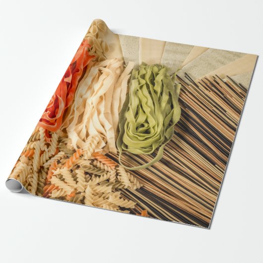 パスタ違うーの種類 ラッピングペーパー (アンロールド)