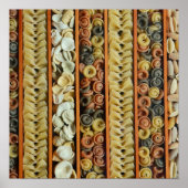 パスタ麺の写真 ポスター (正面)