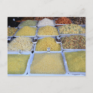 パスタ,シリアル,バスケット,食イタリアン物,市場 ポストカード
