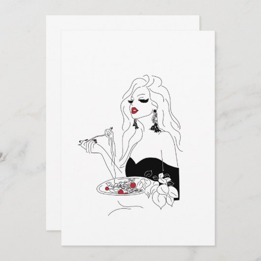 パスタ・ナイト 招待状 (正面/裏面)