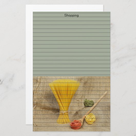 パスタ 便箋 (正面/裏面)