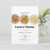 パスタ |婚約パーティ招待状 招待状 (スタンド正面)