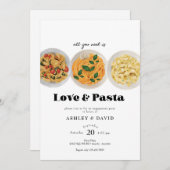 パスタ |婚約パーティ招待状 招待状 (正面/裏面)
