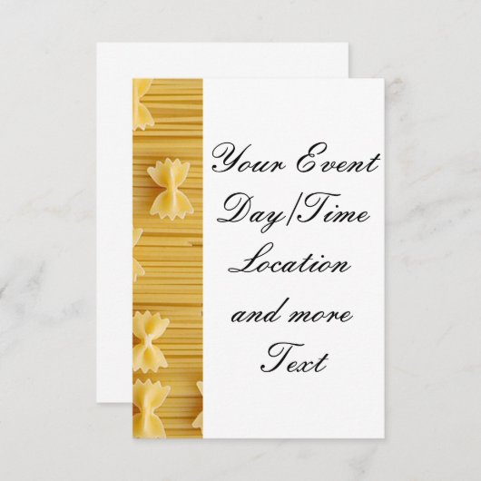 パスタ 招待状 (正面/裏面)