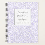 パステおもしろいルレオパードプリントパターンパープルプランナー プランナー手帳<br><div class="desc">このかわいらしプランナーにはユーモアのある、「少なくと読も、組織的なふりができる…」という文字が含まれています。 背景には、明るいラベンダー紫色のヒョウ柄が含まれる。文字テンプレートは個人用に含まれており、これは最高の贈り物です。まと素晴らしまりにくい人のために、家庭の母親、女の子、10代の先生、その他誰にでもなれる。</div>