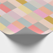 パステかわいらしルシンプルの幾何パッチワークパターン ラッピングペーパー (角)