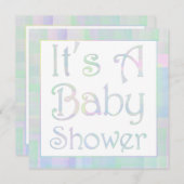 パステかわいらしルズベビーシャワー招待状 招待状 (正面/裏面)