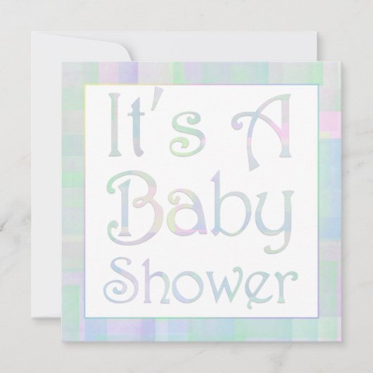 パステかわいらしルズベビーシャワー招待状 招待状 (正面)