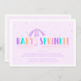 パステかわいらしルズ、ベビースプリンクルシャワー招待 招待状
