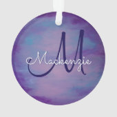 パステかわいらしル |かわいいピンクの雲紫の空 オーナメント (裏面)