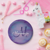 パステかわいらしル |かわいいピンクの雲紫の空 ペーパープレート (パーティー)