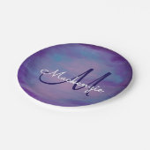 パステかわいらしル |かわいいピンクの雲紫の空 ペーパープレート (アングル)