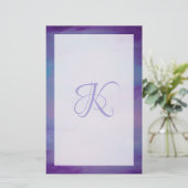 パステかわいらしル |かわいいピンクの雲紫の空 便箋 (スタンド正面)