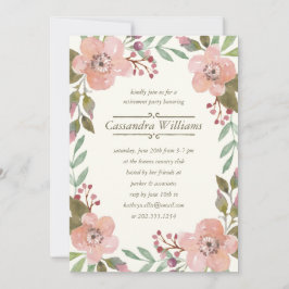 パステかわいらしル|フローラリース除·売却パーティー 招待状