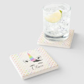 パステかわいらしル·ユニコーン ストーンコースター (横)