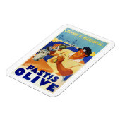 パスティスオリーブ – ヴィンテージフランスのワインポスター マグネット (左側)