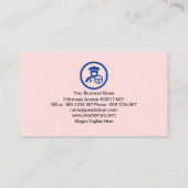 パステエレガントルズウーマンタクシー運転手 名刺 (裏面)