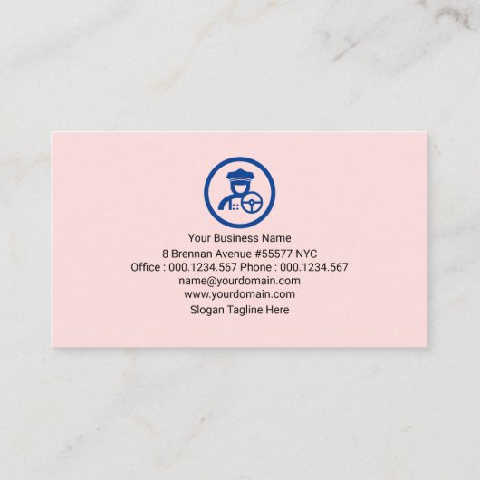 パステエレガントルズウーマンタクシー運転手 名刺 (裏面)