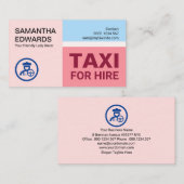 パステエレガントルズウーマンタクシー運転手 名刺 (正面/裏面)