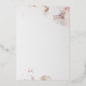 パステエレガントルピンクフローラフレームファンシーバラ金ゴールド  箔招待状 (裏面)