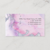 パステエレガントル液大理石と銀 名刺 (裏面)