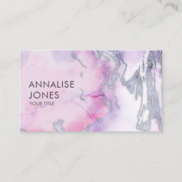 パステエレガントル液大理石と銀 名刺