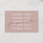 パステエレガントル&ミニマリストモダンサンキューカード 名刺 (正面)