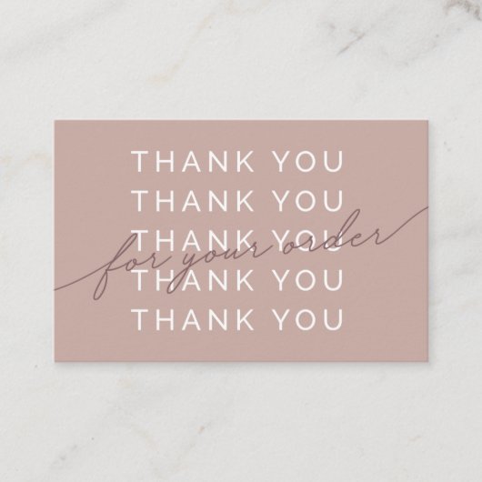 パステエレガントル&ミニマリストモダンサンキューカード 名刺 (正面)