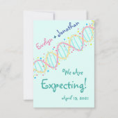 パステカラフルルのDNAが期待ベビーカード サンキューカード (正面)