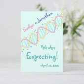 パステカラフルルのDNAが期待ベビーカード サンキューカード (スタンド正面)