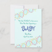 パステカラフルルのDNAが期待ベビーカード サンキューカード (裏面)