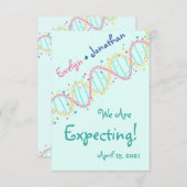 パステカラフルルのDNAが期待ベビーカード サンキューカード (正面/裏面)