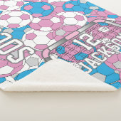 パステカラフルルサッカーボールコラージュと文字 シェルパブランケット (3/4)