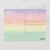 パステカラフルルバニーイヤーイースターエッグ狩りパーティー ポストカード (裏面)