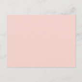 パステモダンルピンクコーナーズフローラ結婚ズ インビテーションポストカード (裏面)