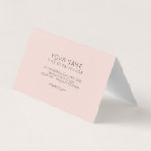 パステモダンルピンク&ブラックハロービジネス 名刺 (裏面)