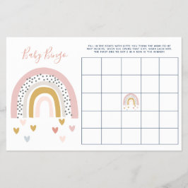 パステモダンルレインボーベビーシャワーベビービンゴ チラシ