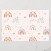 パステモダンルレインボーベビーシャワーベビービンゴ チラシ (裏面)