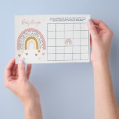 パステモダンルレインボーベビーシャワーベビービンゴ チラシ (ハンドル)
