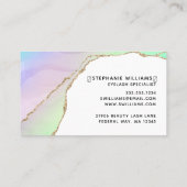 パステモダンルレインボー金ゴールドアゲートラッシュ 名刺 (裏面)