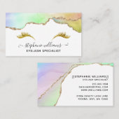 パステモダンルレインボー金ゴールドアゲートラッシュ 名刺 (正面/裏面)