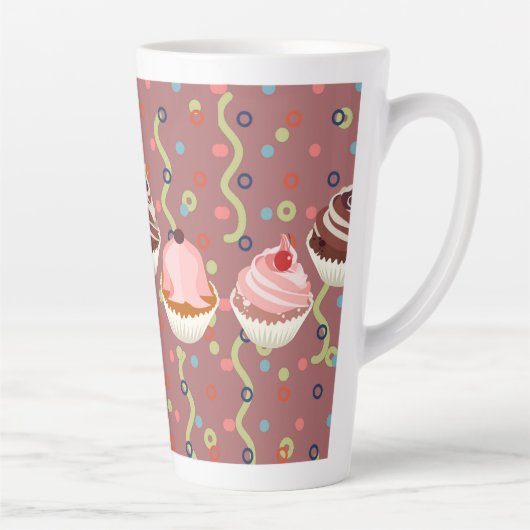 パステリトス柄のチョコレート カフェラテマグ (右)