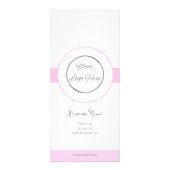 パステルあなたのロゴのフェミニン価格表をピンク ラックカード (正面)