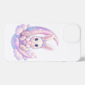 パステルうさぎムーンフォンケース iPhoneケース (裏面横)