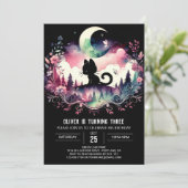 パステルおもしろいキャット誕生日 招待状 (スタンド正面)