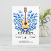 パステルおもしろいギターボーイ誕生日 招待状 (スタンド正面)