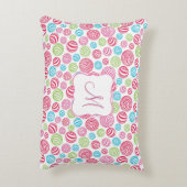 パステルおもしろいストライプのカラーのキャンディ アクセントクッション (裏面(縦))