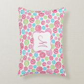 パステルおもしろいストライプのカラーのキャンディ アクセントクッション (正面(垂直))