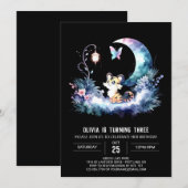 パステルおもしろいタイガー誕生日 招待状 (正面/裏面)