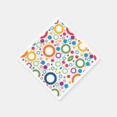 パステルおもしろいドーナツ スタンダードカクテルナプキン (角)